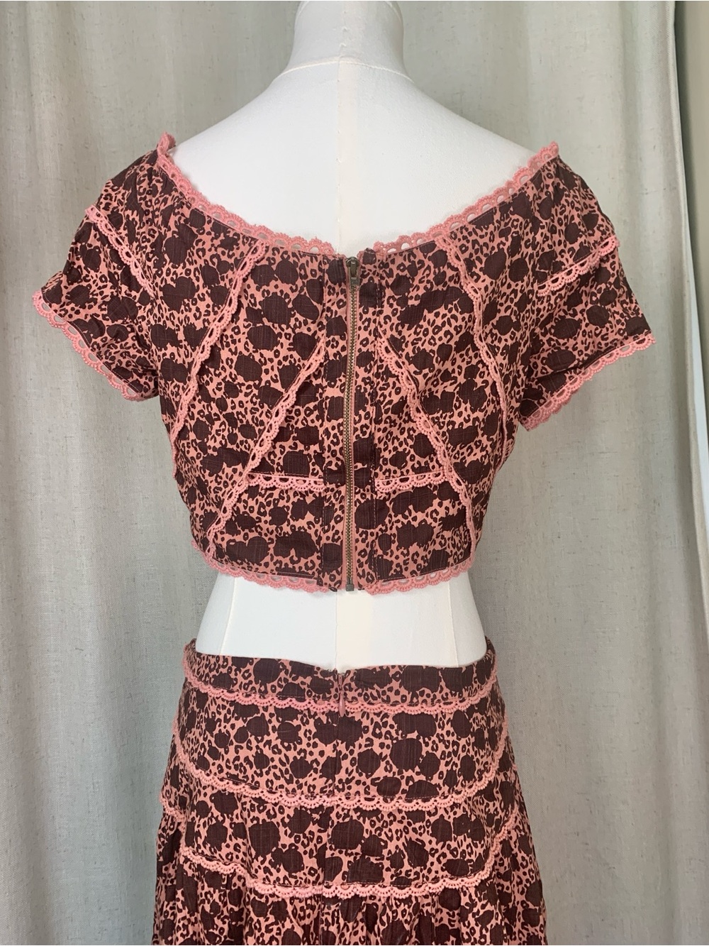 Anthropologie NEW Dusty Rose Two-Piece Matching Set | Top 4 | Skirt 6 - Picture 8 of 10
